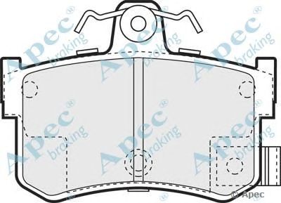 APEC BRAKING pad834 -  Комплект тормозных колодок, дисковый тормоз